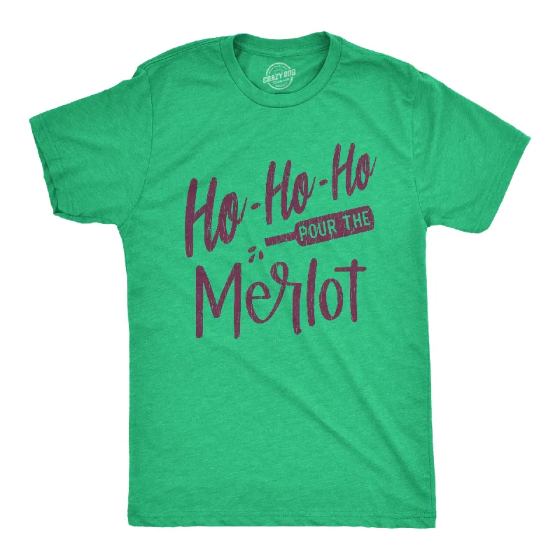 Ho Ho Ho Pour The Merlot Men's T Shirt